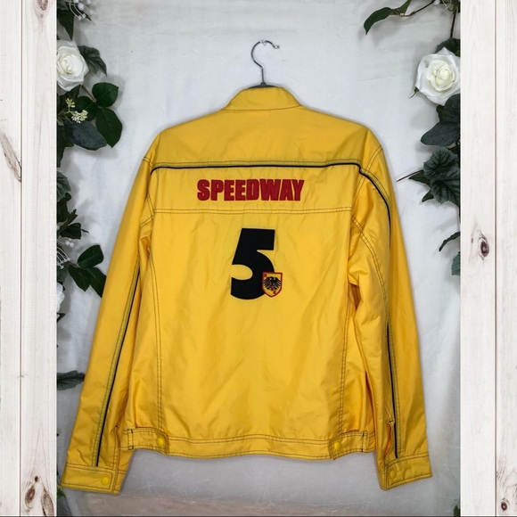 🟢Y2K Yellow Speed Racer Zip Up Jacket🟢 - Picture 2 of 12